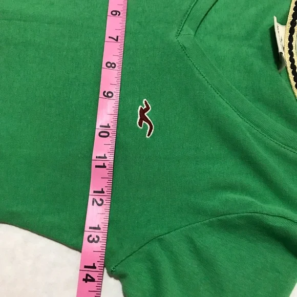 Hollister Girls S Green V-neckline Long Sleeves Pullover Top Blouse - Picture 8 of 14